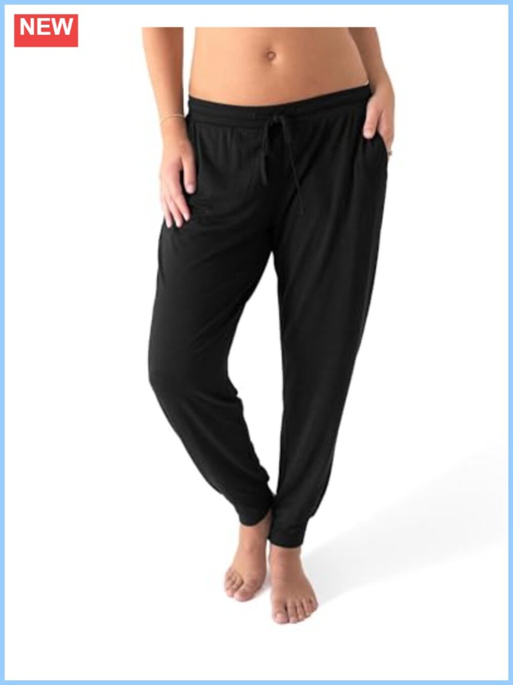 Maternity Lounge Joggers Adjustable Drawstring Pockets